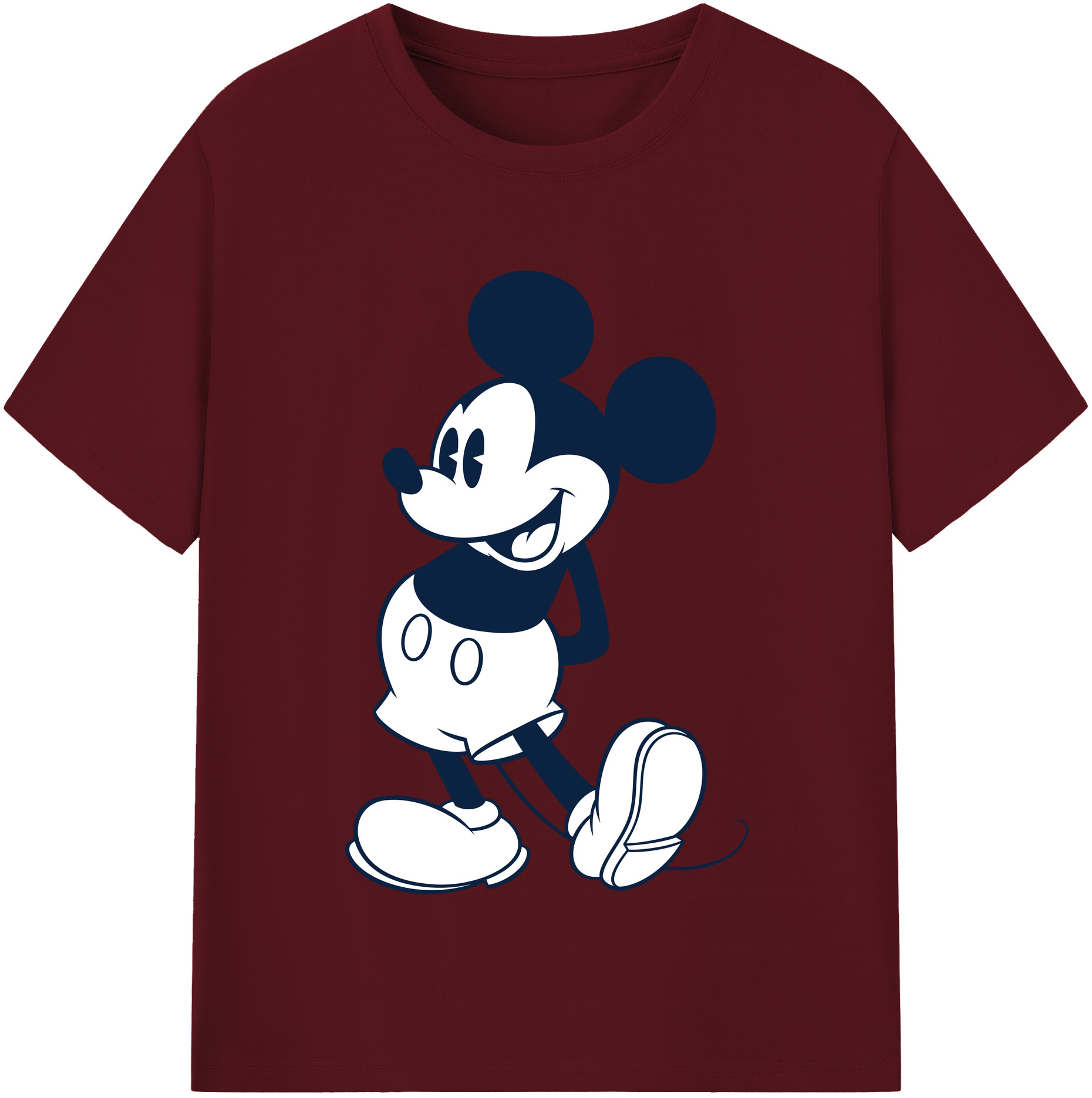 （画像用） ミッキーマウス Mickey Mouse 綿100％半袖Tシャツ（フロントプリント）